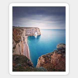 Porte d'Aval natural arch at Etretat Sticker